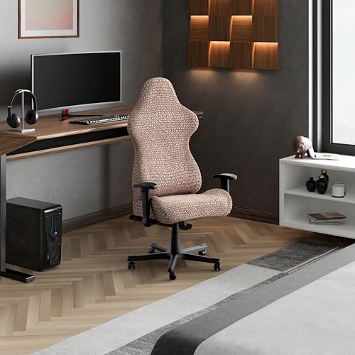 PAULATO BY GA.I.CO. Office & Gaming Chair Cover - Stretch Computer Desk Chair Cover with Zipper - Soft Fabric Slipcovers - Durable Chair Slipcover - Microfibra Collection - Blush Taupe (Office Chairs)