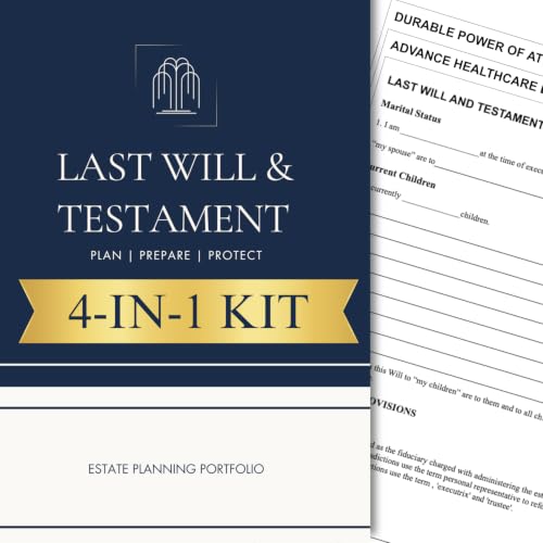 Estate Planning Kit with Digital Access – Last Will, Living Will & Durable Power of Attorney