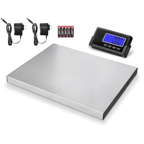 THINKSCALE Shipping Scale, 397lb Heavy Duty Digital Stainless Steel Large Platform Postal Scale with Wireless Display, Baby Scale Office Package Scale,Commercial Scale for Business, Puppy Scale