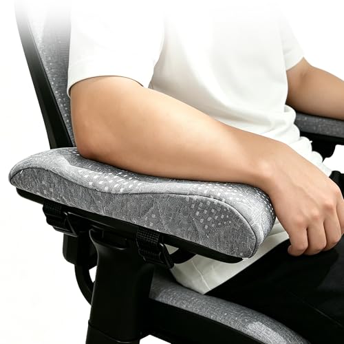 LVYSHOW Soft Armrest Pads for Office Chair – Comfort Elbow Cushions with Anti-Slip Straps
