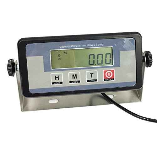 Angel USA Extra Large 22 inch by 18 inch Platform Stainless Steel 400lb Heavy Duty Digital Postal Shipping Scale, Powered by Batteries or AC Adapter, Great for Floor Bench Office Weight Weighing