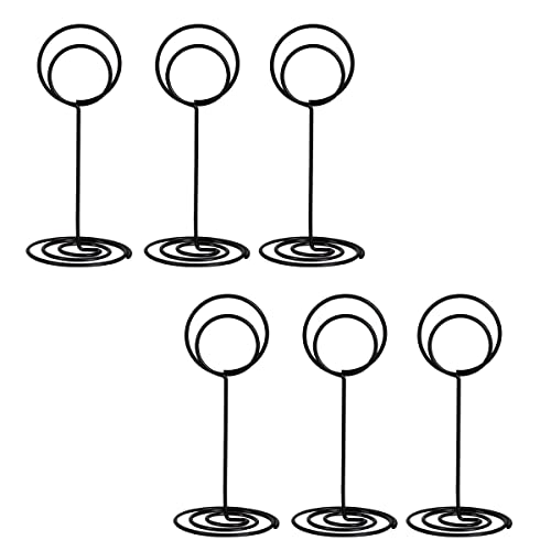 NERIUS 6pcs Black Table Number Holders Sign Stands for Wedding Party