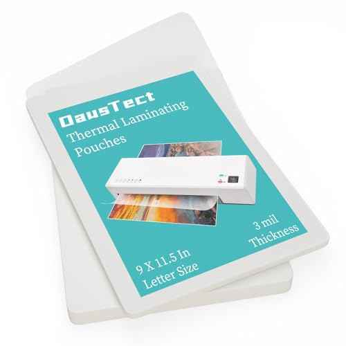 3 Mil Laminating Sheet 500 Pack, Clear 9 x 11.5 Inch Thermal Laminating Pouches for Thermal Laminator, Holds 8.5 x 11 Inch Letter Size Lamination Sheets, Water-Proof Laminating Paper