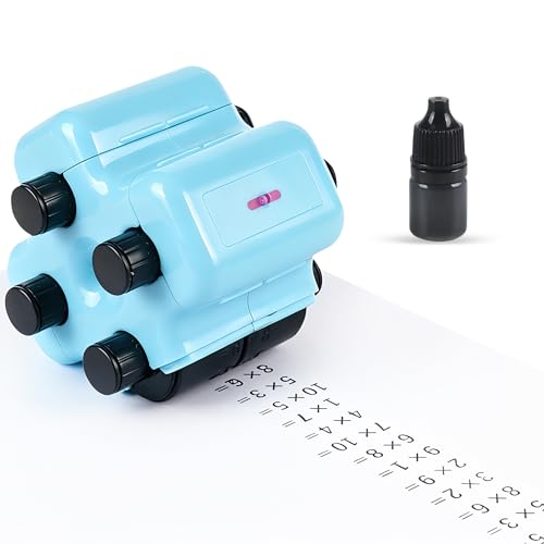KIMPOK Blue Math Roller Stamp 4-in-1 Math Fact Tool for Teachers & Homeschool