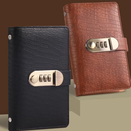 GINTBN Black Money Saving Challenge Book with Password Lock, 100 Envelopes Budget Planner