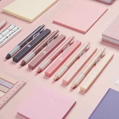 BLIEVE Aesthetic Highlighters and Gel Pens And Soft Tip, No Bleed Dry Fast Easy to Hold, for Bible Journaling Planner Notes School Office Supplies (Morandi)