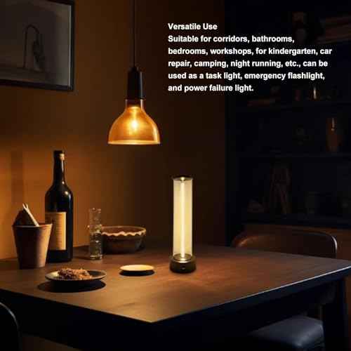Fabater Minimalist, Cordless LED Desk Lamp, USB Rechargeable Dimmable Nightstand Lights with Breathing Effect, Unique Lighting for Bedroom, Beside, Nursery