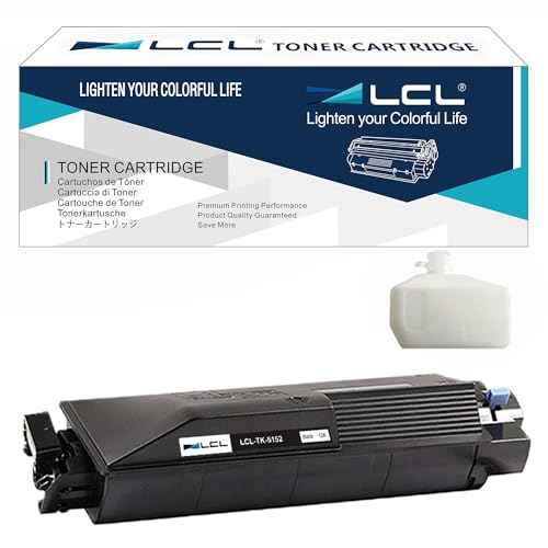 LCL Compatible TK5152 TK-5152 TK5152K TK-5152K Toner Cartridge Black Replacement for Kyocera ECOSYS M6535cidn M6035cidn P6035cdn Printer (1-Pack)