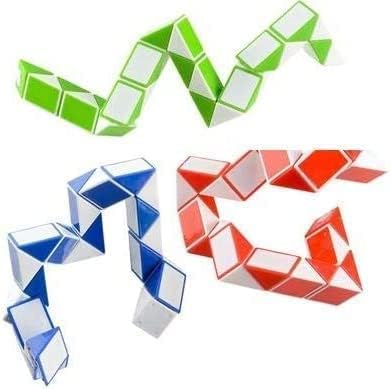 Tangle® Fidget Sensory Stress Relief Toys - Pack of 4 Textured Twisters & Brain Teaser Blocks