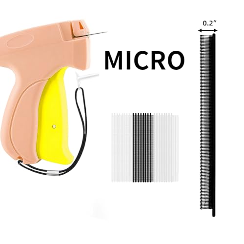 Micro Stitch Fasteners Kit 0.18 inch (4.5 mm) 3000 pcs for Mini Sewing Gun – Black/White/Transparent