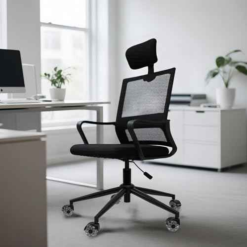 28" Office Chair Replacement Parts- Heavy Duty Base Replacement- 2500 Lbs Capacity Matte Black Metal Chair Legs with Universal Casters Sockets, for Most Office/Desk Chair