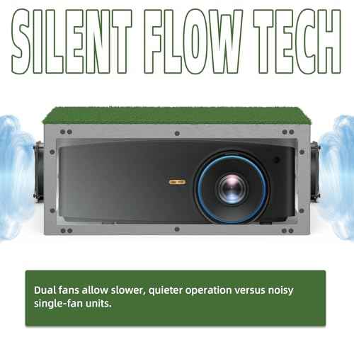 Golf Simulator Projector Enclosure, Extra-Large Floor-Standing Aluminum Alloy Protective Housing, Angled Front Shield, Transparent Window, Dual-Fan Cooling, Hinged Top, XL Fit for Short Throw Pyswex
