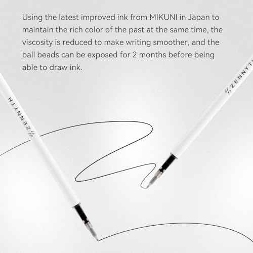 MengRan 4.3'' Gel Ink Pen Refills for Click Pens,0.5mm Tip Fine Point,Quick Drying Ink,Compatible with Pilot G2 (Original Gel Ink Refills 10 Pcs-Black Ink)