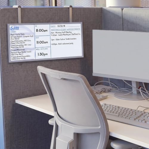 Flutesan 4 Pack Gray Cubicle Whiteboard & Tackboard Hangers with Mounting Screws