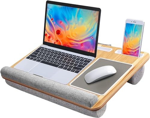 HUANUO Light Brown Woodgrain Laptop Lap Desk Fits up to 17-inch Computers