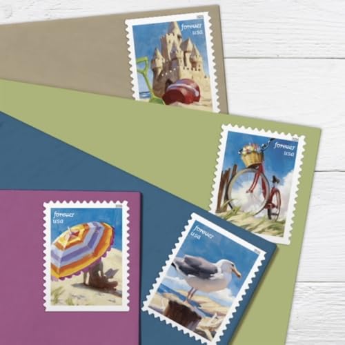 USPS Forever Stamps - 20 Seaside Beach Scenes Collectible Booklet