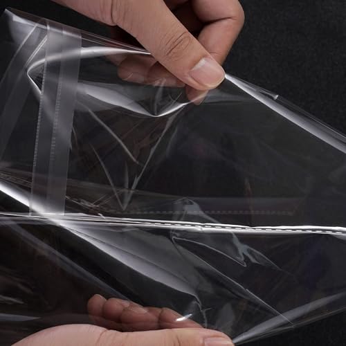 Quotidian Clear Plastic Bags 5.5 x 7.5 Inch, 100 Count - Heavy-Duty, Self-Seal, Archival-Grade for Photos & Art