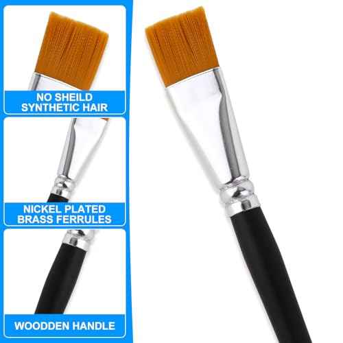 Face Paint Brush Set, 6 Pcs Professional Artist Brush for Body Face Painting Body Art Makeup Kit for Acrylic Painting Oil Gouache Watercolor Halloween Cosplay Party Makeup Kit