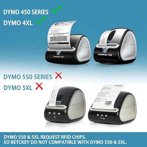 BETCKEY - Compatible DYMO 30347 (1" x 1-1/2") Book Spine Labels - Compatible with DYMO Labelwriter 450, 4XL, NOT FIT 550 & 5XL [28 Rolls/21000 Labels]