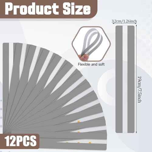 12 Pcs Guided Reading Strips Highlight Reading Guide Strips Overlay Bookmark Tracking Highlight Reduce Visual Stress Reading Guide Strips Help with Dyslexia for Children and Teacher Supply (Clear)