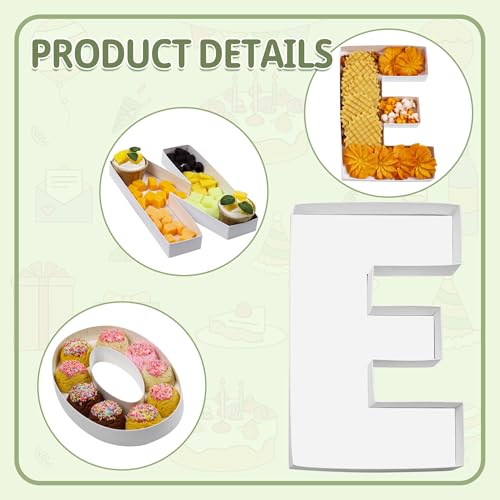KitChocoLot 10 Inch Fillable Cardboard Letters for Charcuterie & Party Decorations, 3 Pack