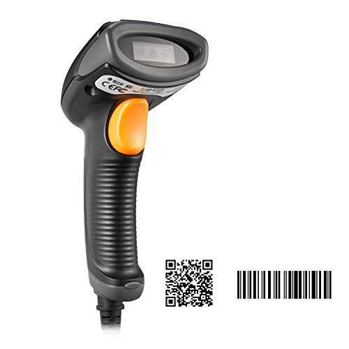 2D Barcode Scanner USB Wired 1D 2D Datamatrix PDF417 QR Code Handheld Reader for Screen and Printed Bar Code Scan, Works with Windows Mac and Linux PC POS