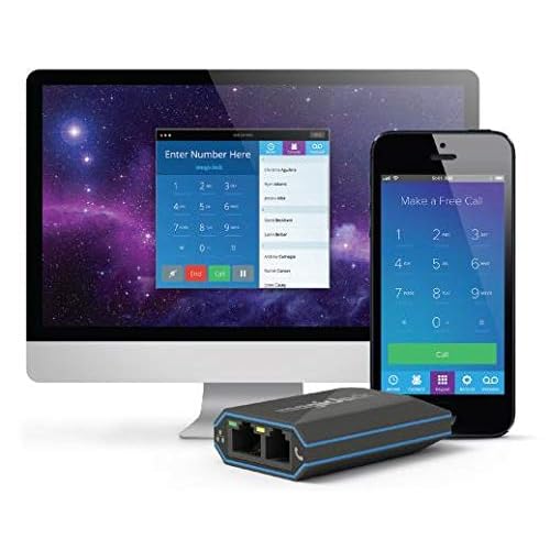magicJack VOIP Phone Adapter - Unlimited Calls to US & Canada, No Monthly Bill, Portable Internet Phone with App, magicIN¢â & magicOUT¢â Service