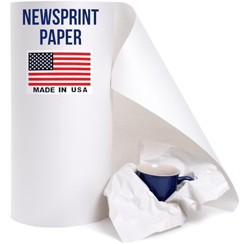 18" x 1440' Large Newsprint Paper Roll, 26 lbs Thick