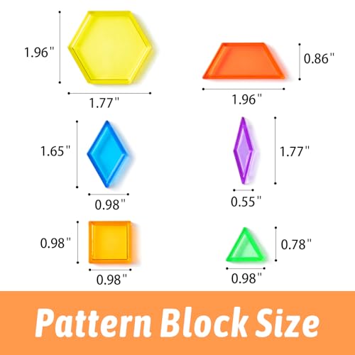 128 Translucent Geometric Shape Blocks Set for Light Table Educational Toys