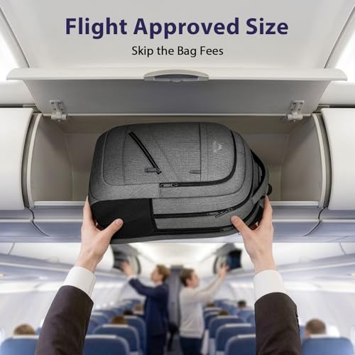 Grey 17 Inch TSA Approved Travel Laptop Backpack for Men & Women
