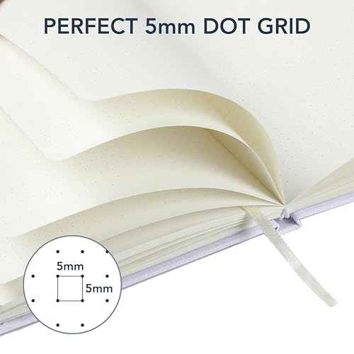 Mr. Pen- Dotted Journal Notebook, A5 Midium Size (5.7"x8.4"), 160 Pages/80 Sheets, Fabric Hardcover, 100 GSM Thick Paper, Buller Dotted Journal