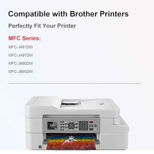 LC3013 Ink Cartridges BK/C/M/Y Compatible Replacement for Brother LC3013 LC3011 High Yield Work for Brother MFC-J497DW MFC-J491DW MFC-J690DW MFC-J895DW Printer (12-Pack,3BK/3C/3M/3Y)