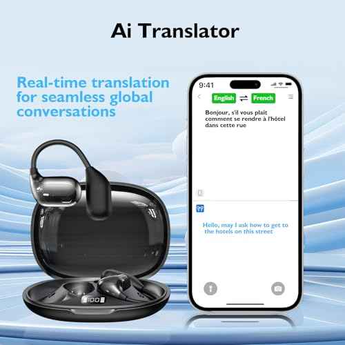AI Real-Time Translation Earbuds | 2025 AI Translator Device with 144 Languages for iOS/Android | 3 in 1 Wireless Earbuds for Travel/Business/Learning