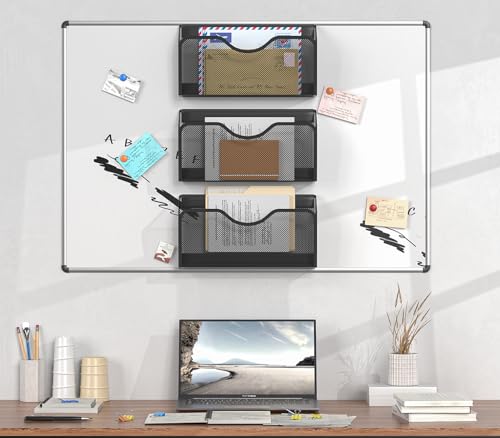 JANE EYRE Magnetic File Holder - Black 3 Pack Office & Home Organizer