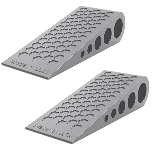 Gray 2-Pack Heavy Duty Rubber Door Stops for Bottom of Door - Non-Slip Honeycomb Design, Ideal for Carpet & Tile, Made in USA
