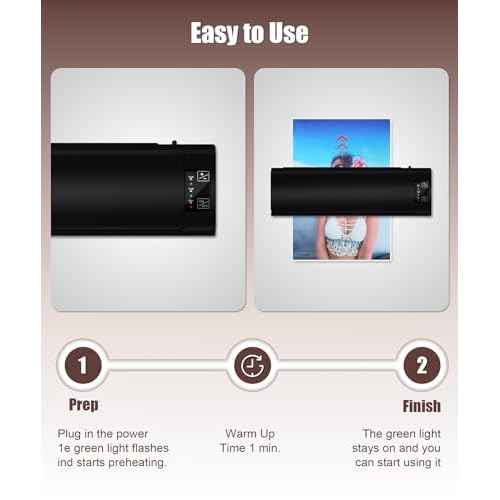 A3 Laminator Machine,13 Inch 9-in-1 Laminating Machine with Laminating Sheets,Thermal Laminator Hot & Cold with Fast Warm Technology for Home,Office or School Supplies(Black)
