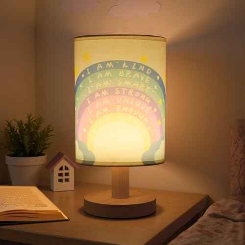Classroom Reading Corner Rainbow Inspirational Desk Lamp, 3 Light Modes, USB Powered, for Bedroom,Calming Corner Decor, Cozy Center, Book Center and Supplies, 10 inch Height.