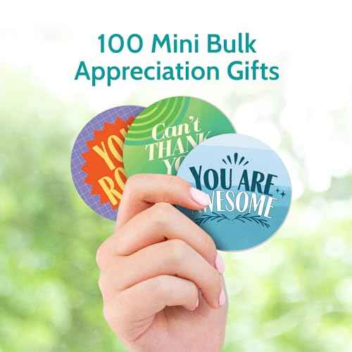 T MARIE 100 Mini Bulk Appreciation Gifts - 2.25¡± Token of Appreciation Chips for Employee Appreciation Week, Staff, Nurses, Teachers, Students and More - Share Kindness, Recognition and Motivation