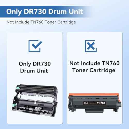 MYTONER Compatible DR730 Drum Unit (Not Toner) Replacement for Brother DR 730 DR-730 Drum Unit for MFC-L2710DW MFC-L2750DW HL-L2395DW HL-L2370DW HL-L2350DW HL-L2390DW DCP-L2550DW Printer (2 Pack)