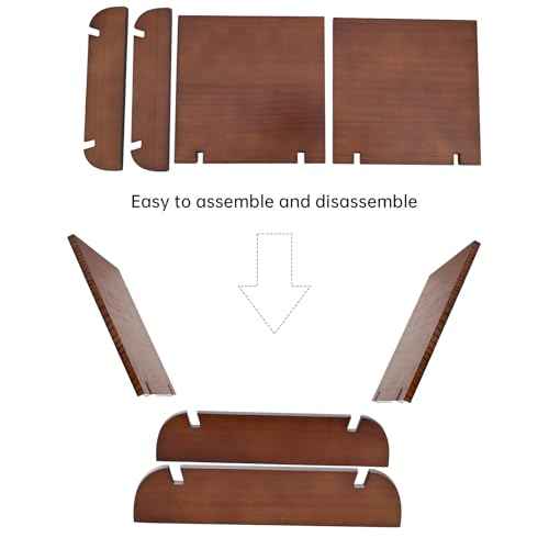 SwallovLiving Wooden Vinyl Record Holder, Flip Display Vinyl Record Storage Stand, Wood Tabletop Recorderholder Elegant Design for 40 Music Albums