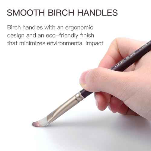 23pcs Paint Brush Set, Professional Artist Brushes for Acrylic and Oil Painting, Includes Flat, Filbert, Fan, Round, Angle, Rigger, and Palette Knife, Portable Storage Roll