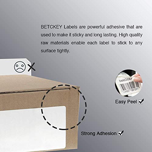 BETCKEY - 1" x 1" (25 mm x 25 mm) Square QR Code Labels Compatible with Zebra & More Label Printer,Premium Adhesive & Perforated [16 Rolls, 22080 Labels]