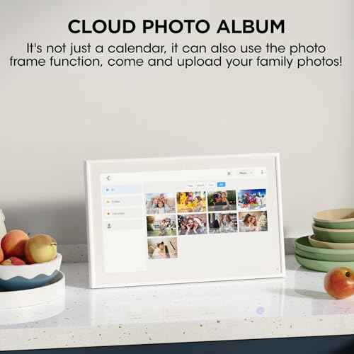10.1" Digital Calendar, Meal Planner, Duty Chart, to Do List,HD Smart Touch Screen Home Interactive Smart Electron Calender - Built-in Digital Photo Frame Function (white, 10.1)
