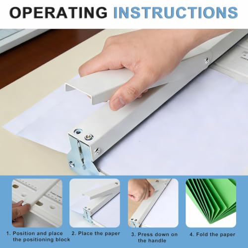 13-inch Foldable Paper Creaser for A3 & A4 Cardstock - Manual Office & Craft Tool