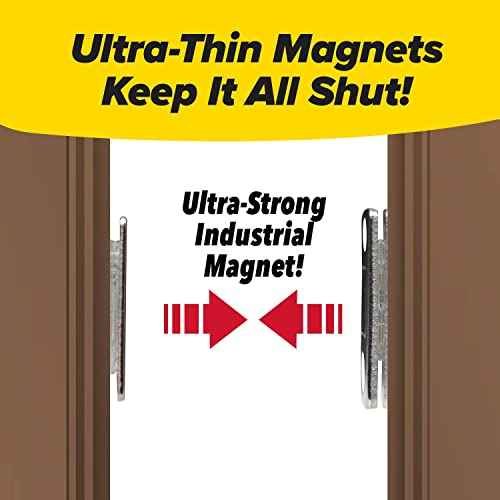 RUBY Monkey Magnets AS-SEEN-ON-TV, Ultra-Thin Magnetic Plates Keep It All Shut, Fast and Easy Installation, Just Peel & Stick, Slim Design Fits Virtually Anywhere, Cabinets, Drawers & More, 8 Sets