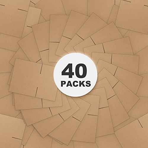 CRUGLA 40 Packs 8x6x6 Shipping Boxes Cardboard Boxes Shipping Box for Business Packaging Thin Box