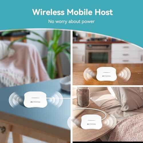 Retekess TH011 WiFi Rechargeable Caregiver Pager,Life Alert System for Seniors,Low Battery Reminder,1 Receiver 2 Emergency Call Button at Home for Patient,Disabled,Elderly
