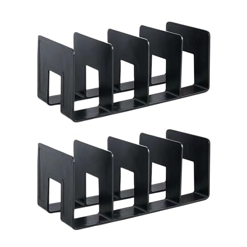 2PCS Acrylic Desk File Organizer 12.5x5.7x5 Black - Desktop Document & Mail Sorter