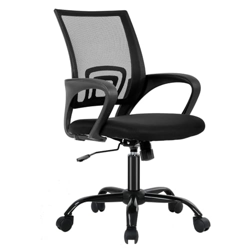 Ergonomic Mesh Office Chair - Adjustable, Supportive Desk Chair for Home & Work, Black