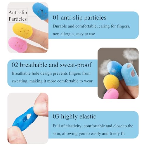 30 Pcs Rubber Finger Guards for Sewing, Thimbles & Hand Protection